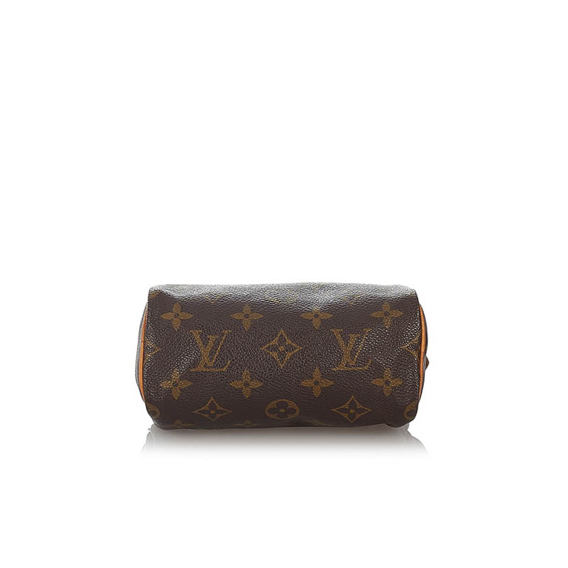 Louis Vuitton Mini Speedy 棕色老花波士顿包 超小