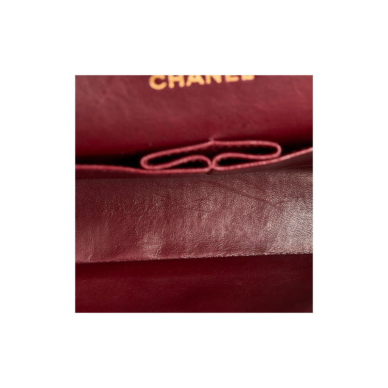 Chanel CF 黑色菱格链条单肩包 小